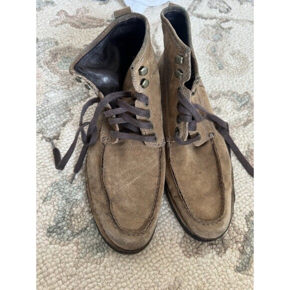 Banana Republic Mens Leather Suede High Boots Mens Size 9M Tan Beige main image 4